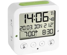 TFA TFA 60.2528.02 Bingo balta skaitmeninis RC Alarm Laikrodis ne. TemperName