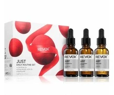 Dienos rutinos rinkinys „Revox B77“: dieninis paakių serumas su kofeinu 5 % nuo tamsių ratilų, 30 ml + drėkinamasis hialurono rūgšties 5 % skystis veidui, 30 ml + drėkinamasis skvalano aliejus veidui, 30 ml