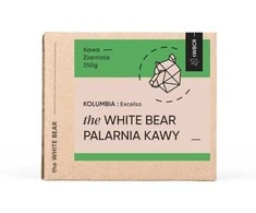 The White Bear Kavos pupelės The Baltas Bear Kolumbijos „Excelso“ kavos pupelės 250 g