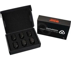 Thermal Grizzly DeltaMate Rotary Fitting – 90°, juodas, pack of 6