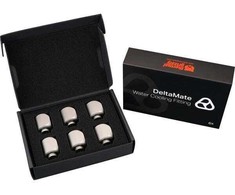 Thermal Grizzly DeltaMate Rotary Fitting – 90°, Matte Nickel, Pack of 6