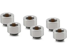 Thermal Grizzly DeltaMate Extender Fitting – MF10, Gloss nickel, 6er-Pack
