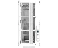 Thermaltake AX500 , Big-Tower-case - baltas, Tempered Glass