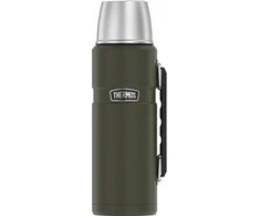 THERMOS 1,2l thermos flask with cup holder - army žalias