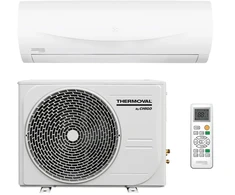 Thermoval Pakuotė: EIGO TVK-E51 monosplit sieninis oro kondicionierius, galia 5,1 kW / 18 BTU (lauko ir vidaus įrenginiai)