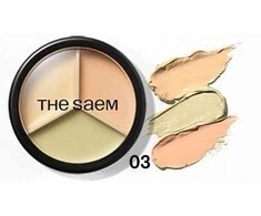 theSaem SAEM „Cover Perfection“ korektorius „Twarzy Triple Pot“ 03 „Correct Up rusvai gelsvas“