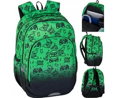 THI Backpack CoolPack F162969. juodas/žalias. 42x34x20 cm