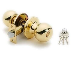 Okko THI DOOR KNOB LOCK 607 PB 3 KEYS POLISH BRAS
