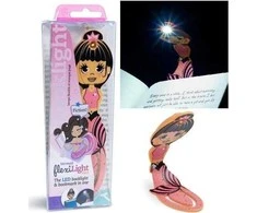 Thinking Gifts „Flexilight Pals“ undinėlės formos rožinė lemputė knygai
