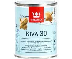 Baldų lakas TIKKURILA KIVA 30, pusiau matinis, EP bazė, 0,9 l