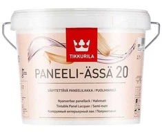 Vidaus darbų lakas TIKKURILA PANEELI-ASSA 20, pusiau matinis, EP bazė, 2,7 l