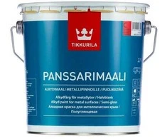 Emaliniai dažai skardiniams stogams TIKKURILA PANSSARIMAALI, A bazė, pusiau blizgūs, 0,9 l