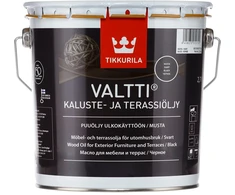 Medienos aliejus Tikkurila Valtti terasos aliejus, juodas, 2,7 l