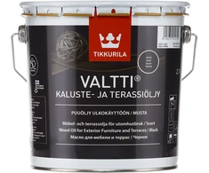 Medienos aliejus Tikkurila Valtti terasos aliejus, juodas, 2,7 l