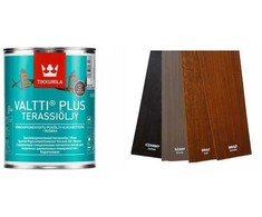 Terasų ir lauko baldų aliejus TIKKURILA VALTTI PLUS TERRACE OIL, pilkos sp., 0,9 l