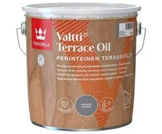 Terasų ir lauko baldų aliejus TIKKURILA VALTTI TERRACE OIL, pilkos sp., 2,7 l