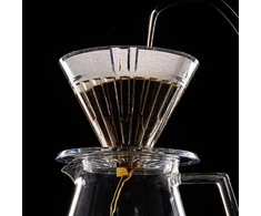 Timemore Dripper Crystal Eye Turbo PCTG 01 skaidri juoda