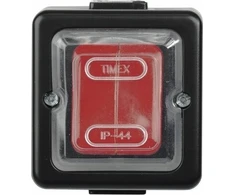 Timex Elektro WNT-6/7J CZA-CZE LOFT Przycisk zwierny światło/dzwonek n/t IP44 juoda /raudona ogumowany klawisz/ WNT-6/7J CZA-CZE
