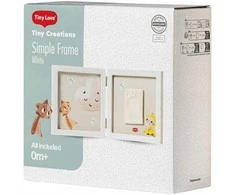 Tiny Love paprasto rėmelio kūdikio pėdutės arba delno atspaudo rinkinys Baltas 3333166051