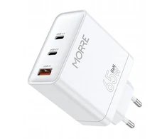 Tiross MORRE Įkroviklis USB/USB-C 65W BALTA