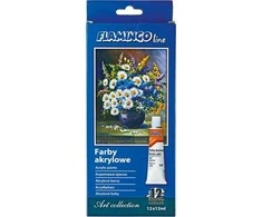 Titanum Akriliniai dažai 12 spalvų 12 ml mėgintuvėlyje