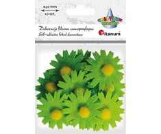 1Deame 3D veltinio gėlių dekoracijos žalios 10vnt - Titanum