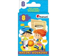 Titanum Žvakių vaškinės kreidelės 8 spalvų