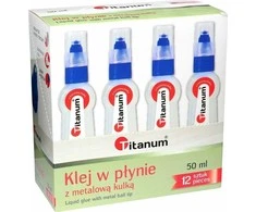 Titanum Skystieji klijai su metaliniu rutuliuku 50 ml (12 vnt.)