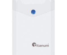 Titanum **Aplankas-vokas Titanium, A6, 115x155, vertiklaus, su spaustuku, skaidrus