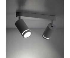 Lubinis šviestuvas Lampa sufitowa TK Lighting Lampa sufitowa balta 2xGU10 metalo sp. Podwójny reflektor natynkowy