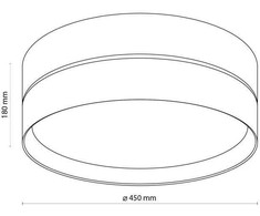 Lubinis šviestuvas TK Lighting Tk Lighting Eco* 5775 plafoninis lubinis šviestuvas 3x15W E27 baltas/pilkas