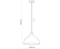 TK Lighting pakabinamas šviestuvas CAP BEIGE 5664