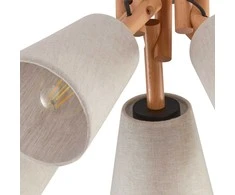 Tk Lighting Vaio 575 lubinis šviestuvas 5x15W E27 juodas/medinis