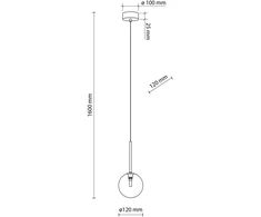 Pakabinamas šviestuvas Lampa wisząca TKKRYWULT Lampa wisząca NILOS Juodas/GOLD 5941 TK Lighting