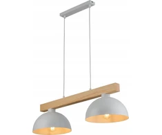 TKKRYWULT pakabinamas šviestuvas Tk Lighting Oslo 4713 pakabinamas šviestuvas 2x15W E27 balta/medinė