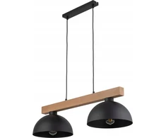 TKKRYWULT pakabinamas šviestuvas Tk Lighting Oslo 4711 pakabinamas šviestuvas 2x15W E27 juoda/medinė