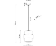 Tkkrywult TK Lighting Calisto 5306 pakabinamas šviestuvas, 1x15W E27, juodas