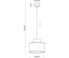 Tkkrywult TK Lighting Duo 1856 pakabinamas šviestuvas 1x15W E27 džiuto/balta