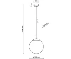 Tkkrywult TK Lighting Esme 5670 pakabinamas šviestuvas 1x15W E27 balta/juoda
