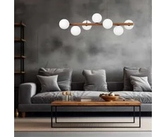 Tkkrywult TK Lighting Estera 10272 pakabinamas šviestuvas 7x6W G9 riešuto spalvos/balta