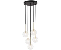 Tkkrywult TK Lighting Nilos 5943 pakabinamas šviestuvas 5x6W G9 juodas/auksinis