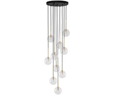 Pakabinamas šviestuvas Lampa wisząca TKKRYWULT TK Lighting Nilos 5944 lampa wisząca zwis 10x6W G9 transparentna/auksinė