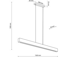Pakabinamas šviestuvas Kabanti lempa TKKRYWULT TK Lighting Teo 1449 kabanti lempa 1x36W LED 3000K riešutas/juoda