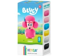 TM Toys Hey Clay - Figūrėlė Bluey Coco + akcesoriami 5pak