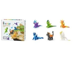 TM Toys Kūrybinis rinkinys Hey Clay - Drakonų sala su priedais