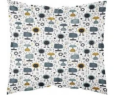 TODAY Vaikiška patalynė 140x200 cm KOOL, dvipusė, su roboto raštu