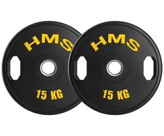 HMS TOG15 2 x 15 KG TALERZ OLIMPIJSKI OGUMOWANY 2 x 15 KG HMS