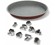 Tognana Kepimo skarda 26 cm ir 10 formų sidabrinė bordo W4444A7GGBOA
