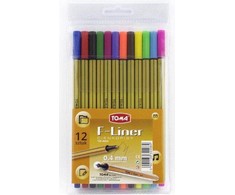 „Toma Thincopy F- Liner“ 0,4 mm, 12 spalvų (TO- 344 Z98)