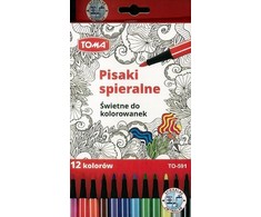 Toma flomasteriai, 12 spalvų, plaunami